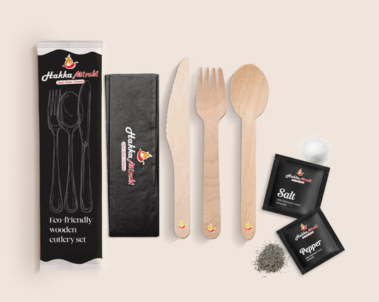 Cutlery Pack ( Fork, Knife, Spoon, Black Tissue (9x9), Pepper & Salt )