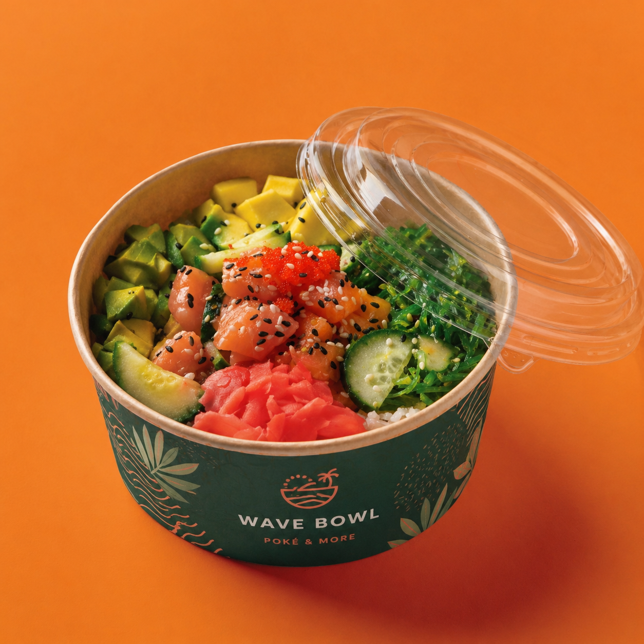Round Paper Container (Box of 1000 pcs) with Lids (HF)