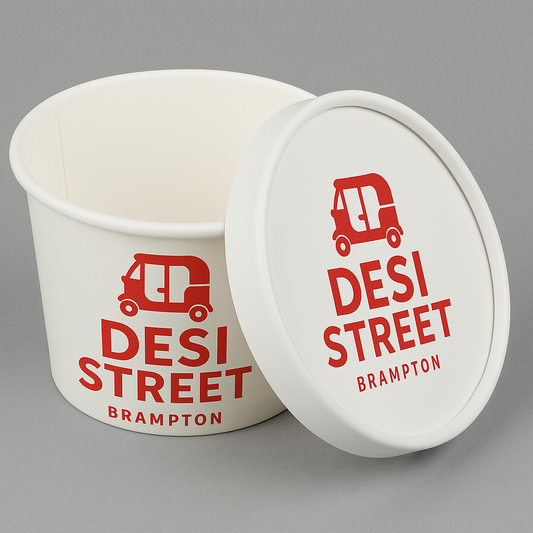 Round White Base Paper Packaging (1000 Pcs)