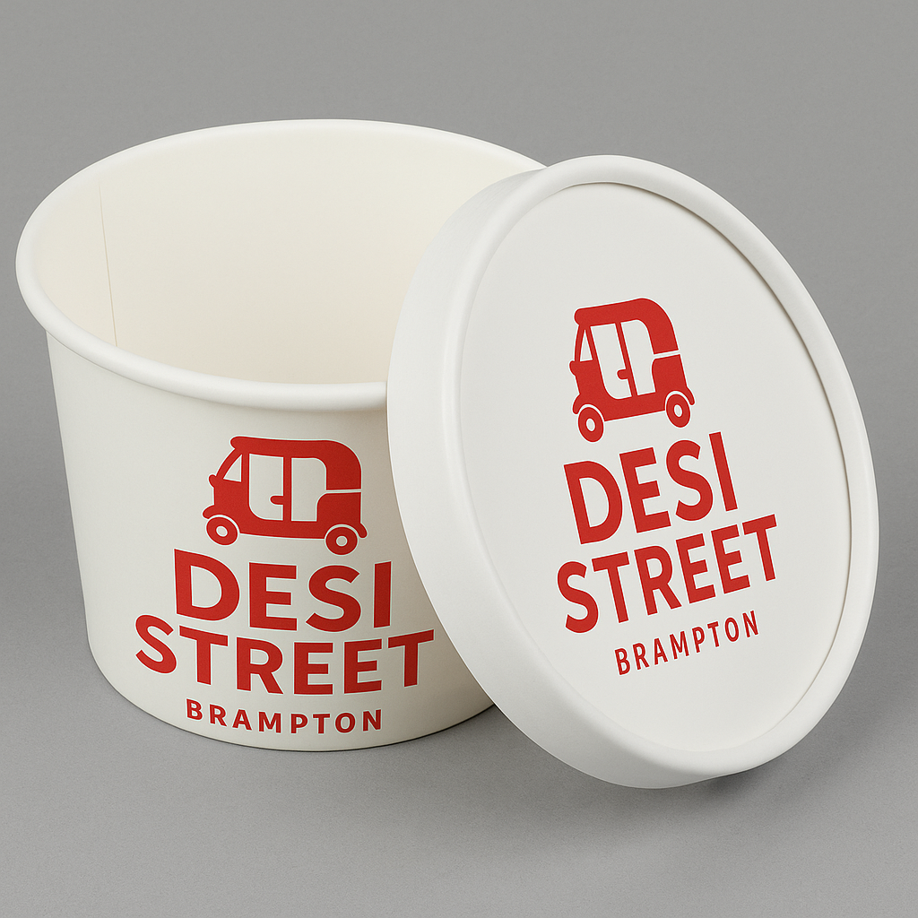 Round White Base Paper Packaging (1000 Pcs)